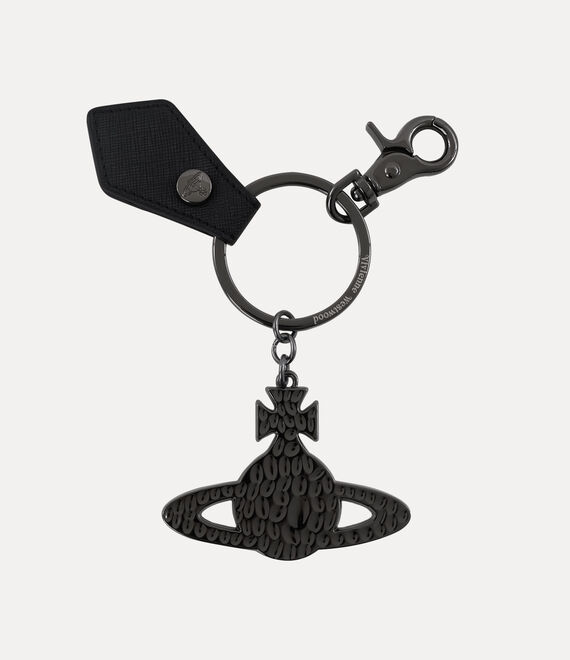 Saffiano Hammered Orb Keyring